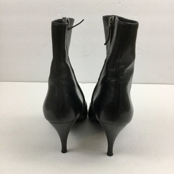 Barbara Bui Peek a Boo Cutout Black Booties Short Boots Heeled Women's 36 - Picture 8 of 8